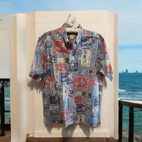 2003‎ XXL Reyn Spooner Christmas Shirt Mele Kalikimaka Hawaiian Traditionals EUC